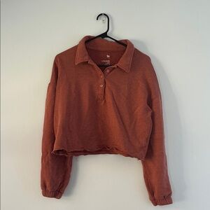 SO Women's Cropped Collared Sweater